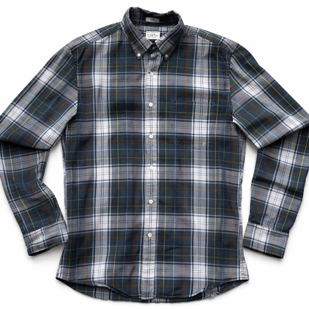 J.Crew Secret Wash Plaid Button Down Shirt — Slim Fit — Men’s Medium